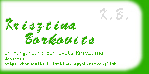 krisztina borkovits business card
